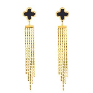 18K GOLD PLATED STAINLESS STEEL EARRINGS, INTENSITY